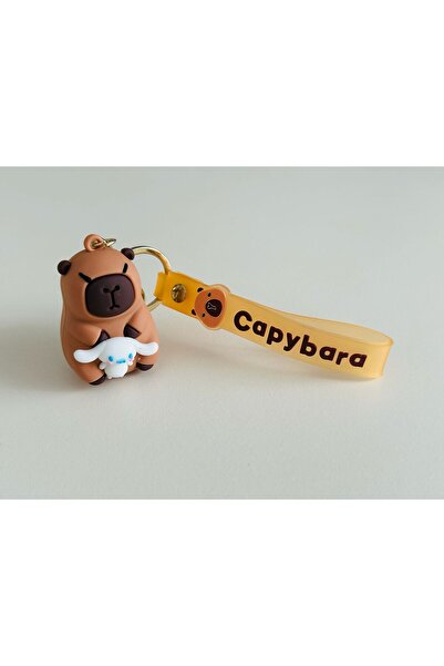 KAYLANIN DÜNYASI Capybara Figure Keychain Gift, Gift for a Friend, Birthday Gift Cute Silicone Keychain