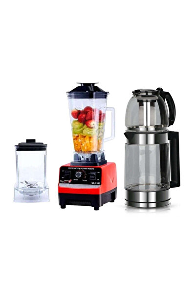 Power Plus طقم مطبخ فاخر: خلاط متعدد الوظائف عالي الطاقة ونظام غلاية شاي زجاج...