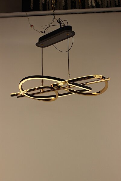 GN GEN AYDINLATMA Lüks Gold Kaplama Sonsuzluk Tasarım İçten Ledli Modern Line...