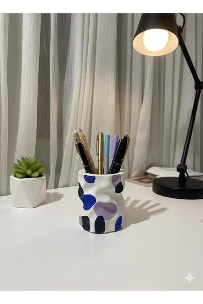 GoncaDesignn Kalemlik Renkli Vazo Hediyelik El Yapımı