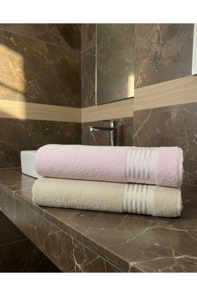 COTTOWEL'S منشفة حمام منقوشة من تشافوس، طقم من قطعتين، مقاس 90×150 سم / منشفة...