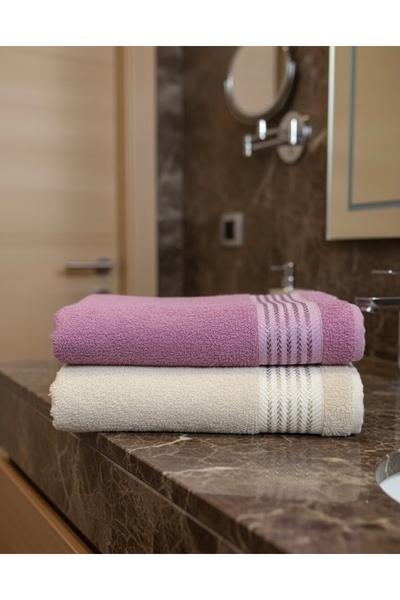 COTTOWEL'S منشفة حمام منقوشة من تشافوس، طقم من قطعتين، مقاس 90×150 سم / منشفة...