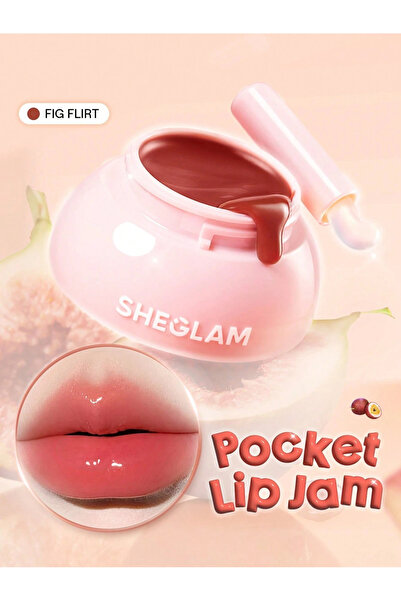 SHEGLAM Pocket Lip Jam – FIG FLIRT | Ultra Parlak Dudak Jeli - (kahverengi mü...