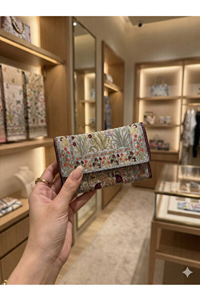 Gamy Bags محفظة نسائية بوهيمية منقوشة عرقياً - محفظة منسوجة بنمط تركي - محفظة منسوجة أصلية بنمط الكليم