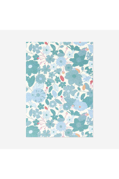 Flying Tiger Copenhagen Mavi Çiçekli A6 Defter