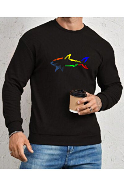 shi dumanlar giyim قصة فضفاضة سترة للجنسين بياقة دائرية على شكل سمكة القرش