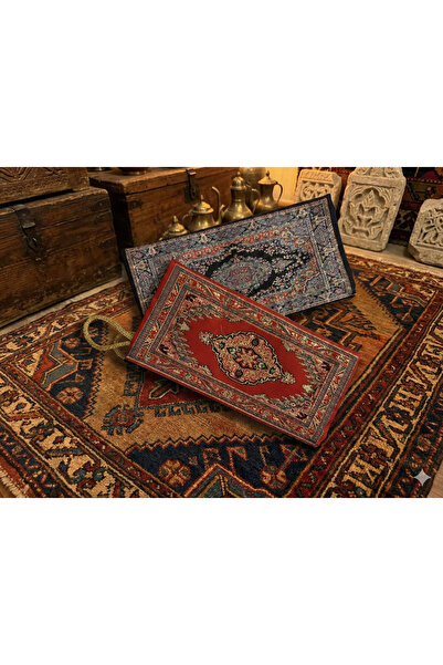 Gamy Bags محفظة نقود صغيرة وحقيبة مكياج صغيرة من القماش المنسوج بنمط كليم أصلي مع سحاب