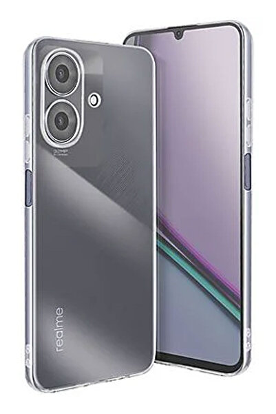 CEPSTOK Realme Note 60 Case Transparent Camera Protected Flexible Soft Silicone