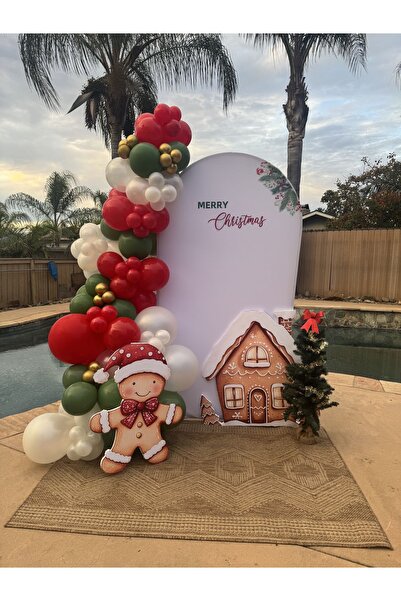 MERİ PARTİ Yılbaşı Balon Zinciri 100’lü – Kırmızı Yeşil Beyaz Gold Balon + 5 ...