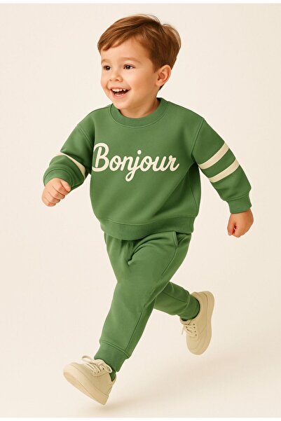 MİLANO KİDS Момчешки суитшърт и анцуг с принт, сезонна комплект