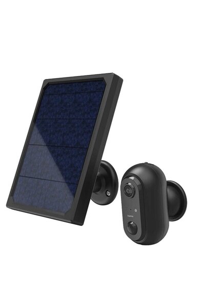 Hama 176615 Wireless IP Camera, Full HD 1080p, Night Vision, Solar Battery, Black