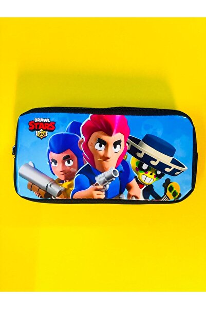 Deniz Oyuncak Brawl stars desenli Çift Fermuarlı Kalem Kutusu|Geniş Hacimli |...