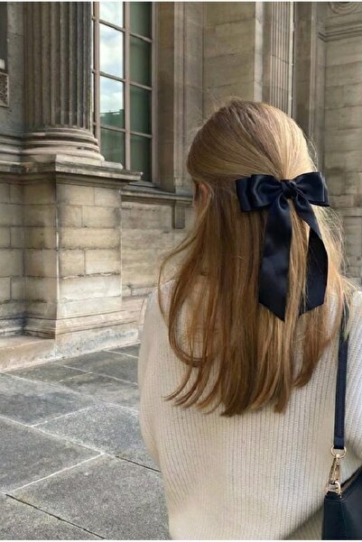 Massaltay Krem Kadın Saten Kurdele Fiyonk Timsah Toka – Günlük ve Özel Gün Sa...