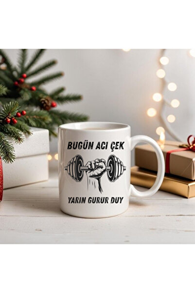 ALPŞAN TİCARET Suffer Today, Be Proud Tomorrow Sportsman Cup Fitness & Gym Motivation Trophy