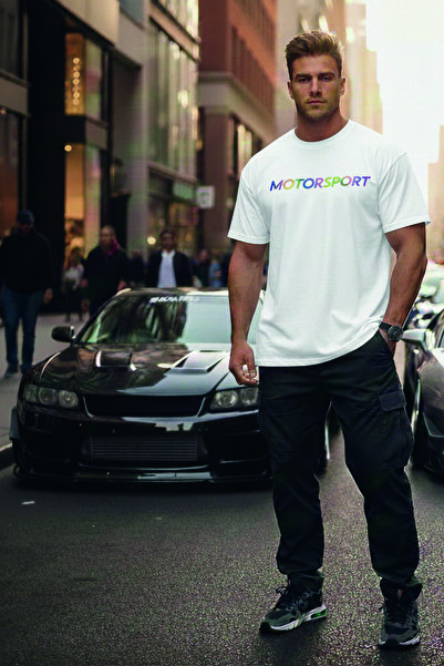 JDM Μπλουζάκι Reflektor Motorsport με τύπωμα Unisex 100% βαμβάκι oversized