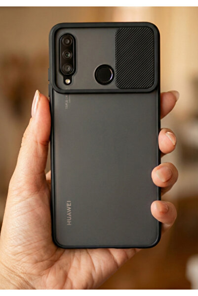 Rivor Huawei P30 Lite Uyumlu Kılıf Kamera Koruma Sürgülü Buzlu Tasarım Sert K...