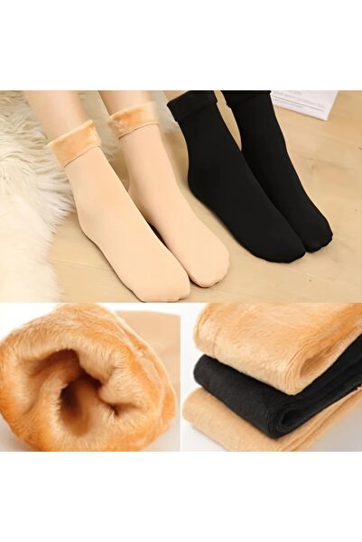 Generic Women's Winter Thermal Velvet Warm Socks made of Soft Cashmere Wool, 4 Pairs