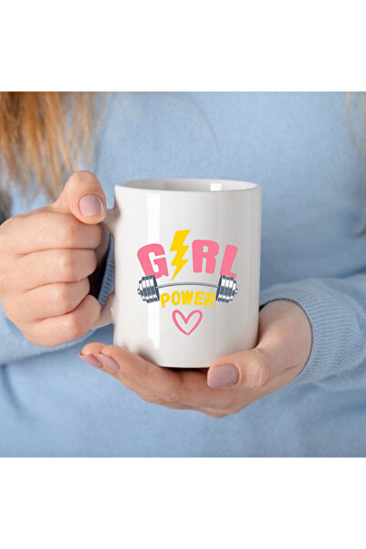 ALPŞAN TİCARET Girl Power Gym Cup |   Women's Fitness Motivation Mug |   Sportsman Gift