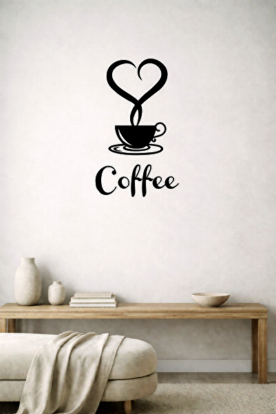 Syntra Lazer Coffee Duvar Dekoru | Aşk Temalı Kahve Kupası MDF Tablo