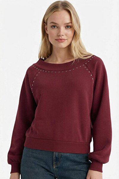DeFacto Oversized Wide Fit Open Shoulder Thick Fabric Sweatshirt G7880Ax25Cw