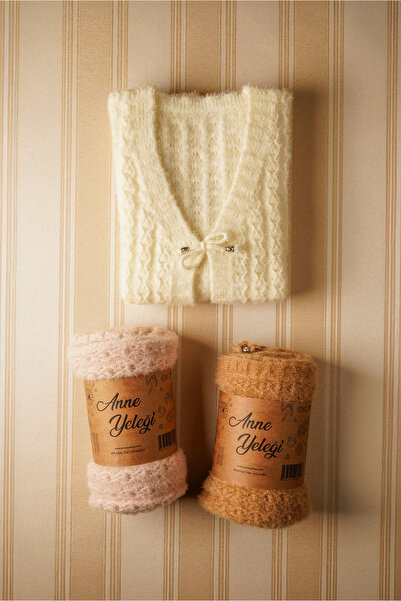 anne yeleği İnci Desenli Yumoş - Kadın Yumuşak Dokulu Triko Yelek