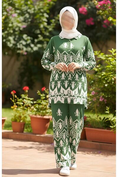 ISHRAQAT AL-AMAL Women's modest two-piece set (one size fits all), stylish design suitable for everyday wear, comfortable fabric and relaxed fit.