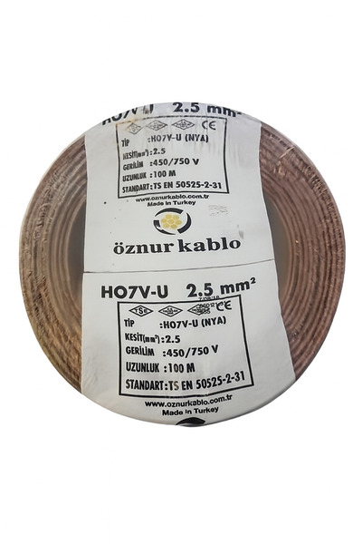 öznur kablo ÖZNUR 2.5 mm NYA Kablo 100 Mt ( Renk bildirimi yapınız mutlaka)