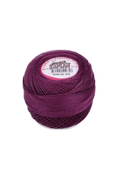 GARENTAS خيط كابلان إيتامين وغرزة الكروشيه رقم 8 لا يوجد رمز/لون: 870