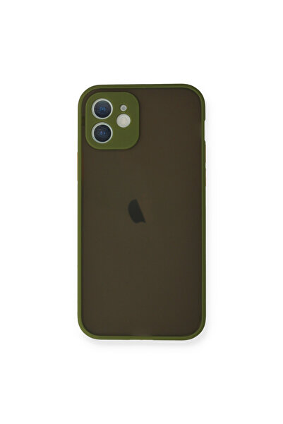 AKSEFİZZ iPhone 12 Mini Uyumlu Kılıf Mat Buzlu Şeffaf Ince Tasarımlı Kapak