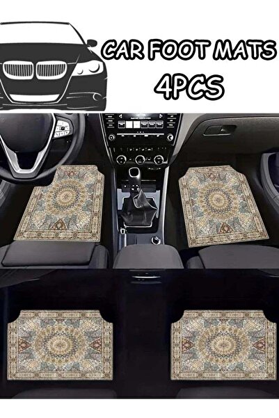 Generic طقم سجادات أرضية للسيارة مكون من 4 قطع، سجادات متينة، سجادات متعددة الاستخدامات، مناسبة لمعظم أنواع السيارات