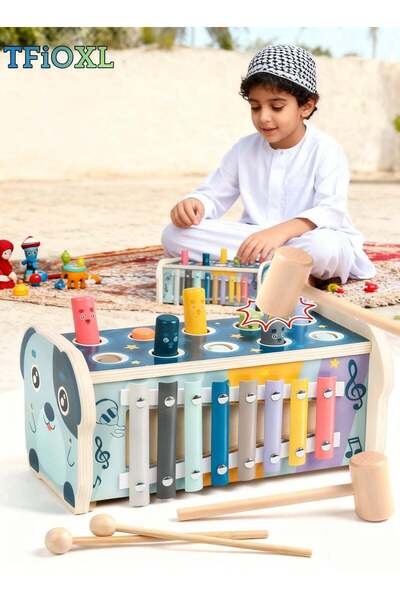 TFiOXL لعبة مطرقة خشبية مونتيسوري للأطفال من عمر 36 شهرًا فما فوق