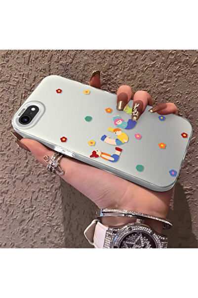 ucuc iPhone 7/8/Se 2020 2022 Compatible Silicone Edge Hard Back Anti-Fall Cas...