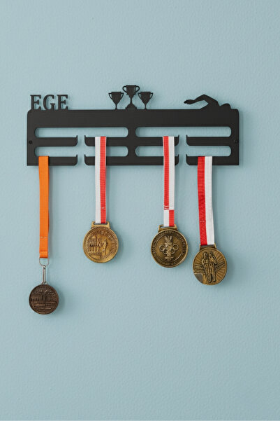 Grandmix Kişiye Özel İsimli Madalya Askılığı Yüzme Madalya Askısı