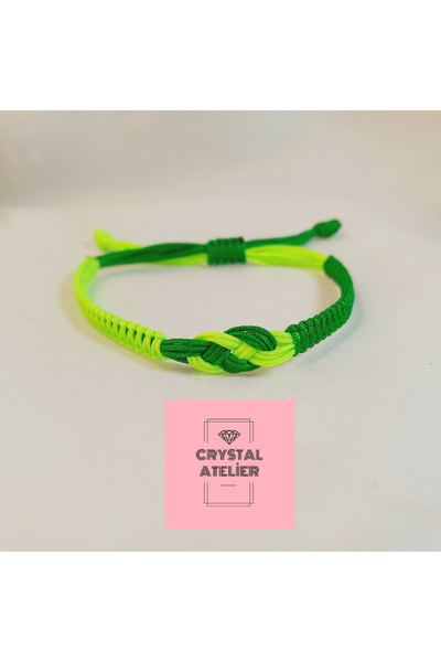 Crystal Atelier Infinity Figured Macrame Bracelet – Unisex Adjustable Handmad...