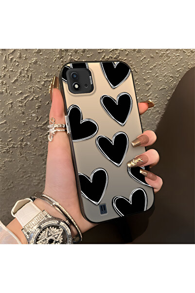 ucuc حافظة مضادة للسقوط من السيليكون المتوافقة مع هاتف Realme C20/C20A بنمط قلب