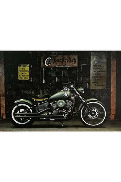 Alcoach Wall Art Canvas – Classic Military Motorcycle Design