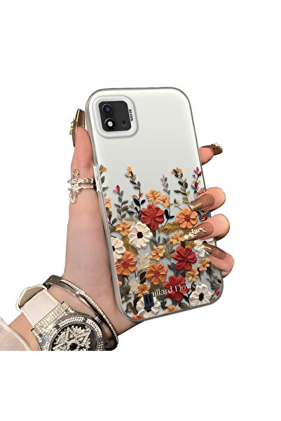 ucuc حافظة مضادة للسقوط من السيليكون المتوافقة مع هاتف Realme C20/C20A، زهرة ...