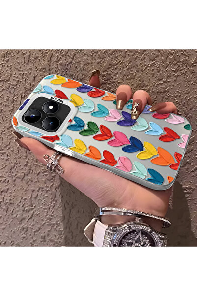 ucuc حافظة Realme C53 متوافقة مع الحافة السيليكونية الصلبة والمضادة للسقوط عل...