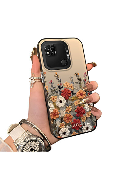 ucuc Xiaomi Redmi 9C Uyumlu Silikon Kenar Sert Arka Anti Düşme Kılıfı Güzel Ç...