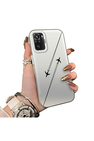 ucuc Xiaomi Redmi Note 10 Compatible Silicone Edge Hard Back Anti-Fall Case A...