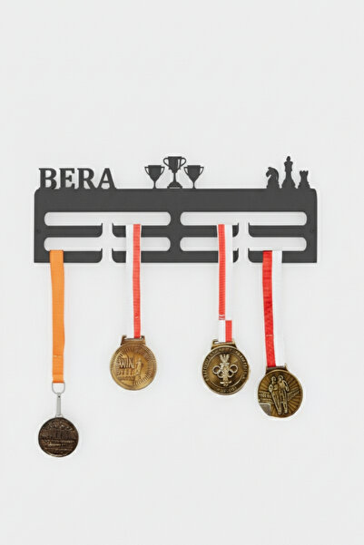 Grandmix Kişiye Özel İsimli Madalya Askılığı Satranç Temalı Madalya Askısı