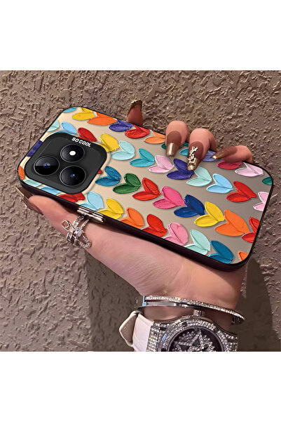 ucuc حافظة Realme C53 متوافقة مع الحافة السيليكونية الصلبة والمضادة للسقوط عل...