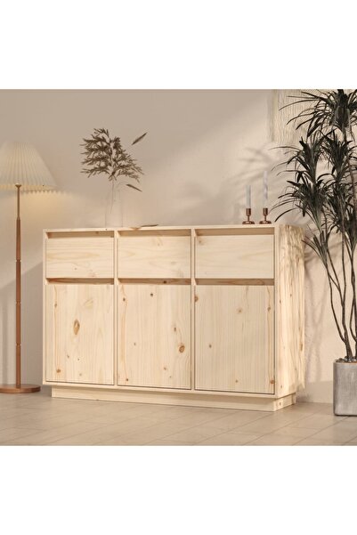 vidaxl Sideboard 110x34x75 cm Solid Wood Pine
