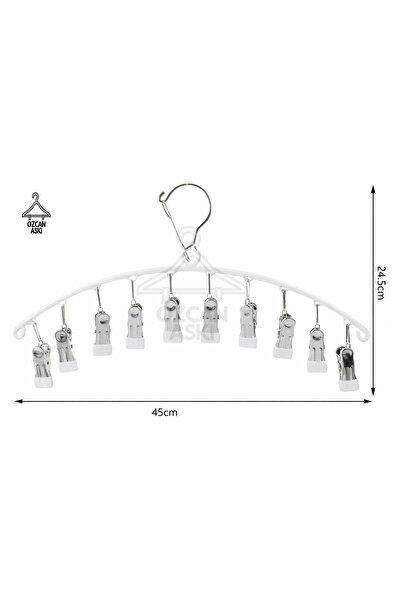 ÖZCHOME 1 Adet Beyaz Renk Çoklu Şal Askısı