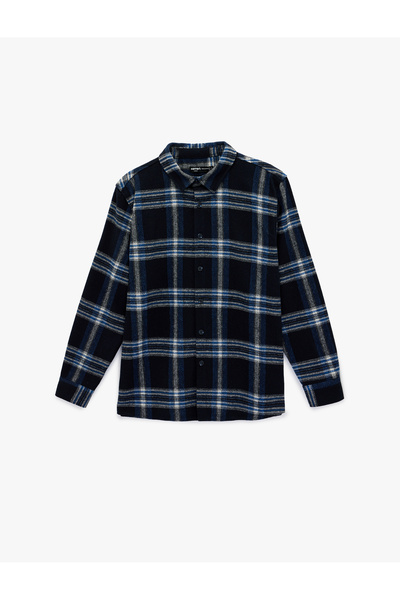 Koton Buttoned Long Sleeve Classic Collar Lumberjack Shirt