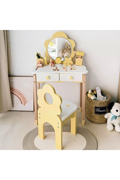 Hibobi Premium Store-Style Wooden Kids' Dressing Table with Accessories – Perfect Gift