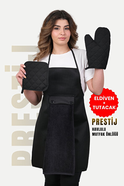 sevilya Prestij 4lü Set Sıvı Geçirmez Su Geçirmez Mutfak Önlüğü (ELDİVEN TUTA...