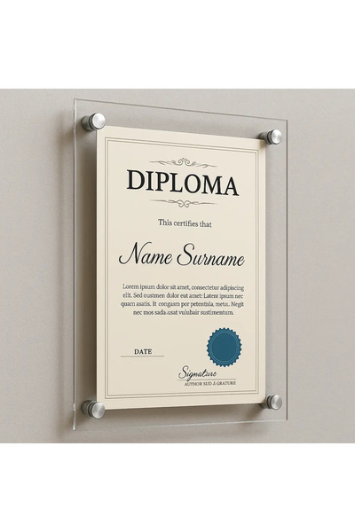 CANNAS Diploma & Fotoğraf Çerçevesi Şeffaf Pleksi 25x35cm