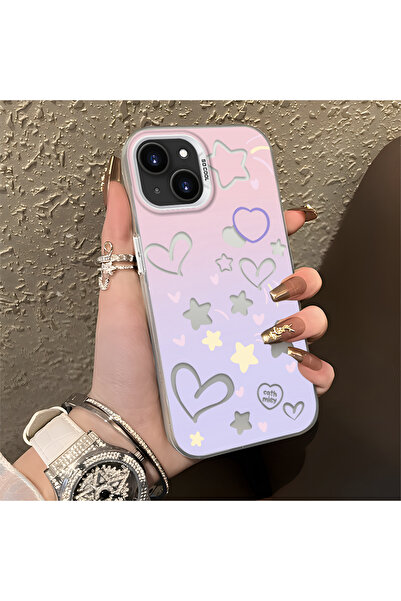 ucuc iPhone 15 Plus/14 Plus Compatible Instagram Style Case Silicone Edge Acr...