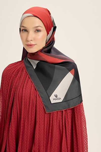 Maisa Μεταξωτό μαντήλι Lale Tivil ΜΠΟΡΔΟ 90 x 90